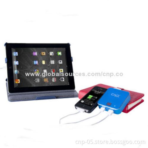 6,600mAh Power Banks with 2 USB Output, Anodized Aluminium Alloy+High Gloss Finish on Edge